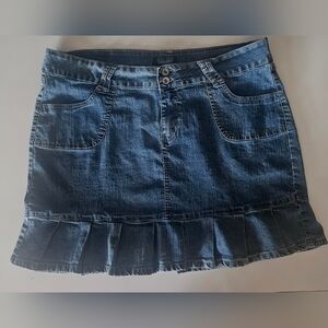 Angels Pleated Denim Skirt